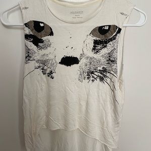 AllSaints Gato Cropped Top
